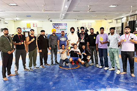 Inter College Wrestling Competition (2023-24) organized by PUP at Shri Guru Teg Bahadur Khalsa College, Anandpur Sahib, Gurjit Singh (125KG category) in freestyle won the Gold Medal, Karan Pathania (97 KG category): Gold Medal, Shaurya Pathania (86 KG category): Gold Medal, Barkat Ali (74KG category): Gold Medal, Baldev Singh (70 KG category): Gold Medal, Kuldeep Bhardwaj (67 KG category) in Greco-Roman: Silver Medal, Yuvraj Singh (97KG category): Bronze Medal, Parvinder Singh (87 KG category): Bronze Medal & Mehakpreet Kaur (68 KG category): Bronze Medal.