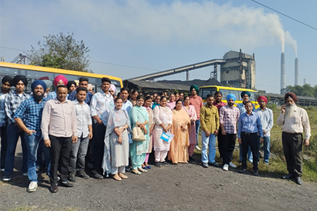 Students exploring Guru Gobind Singh Super Thermal Power Plant, Ropar